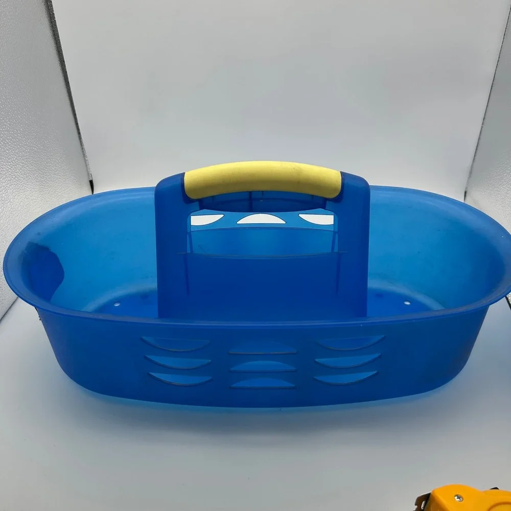 Sterilite Ultra Blue Burst Cleaning Caddy 1581 Yellow Handle Utility Tote 1999